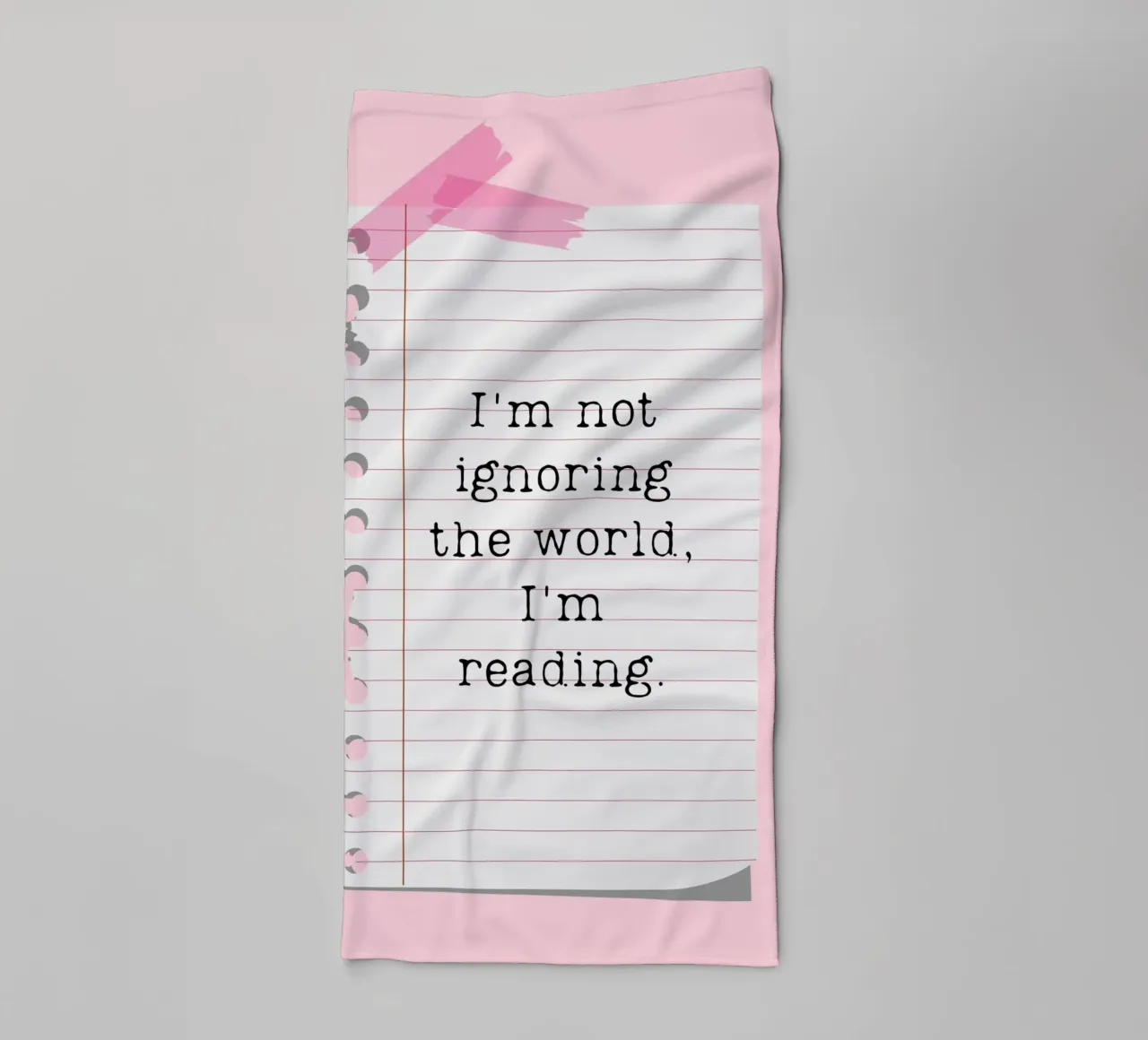 Not Ignoring the World I'm Reading Poster towel by vintagepod