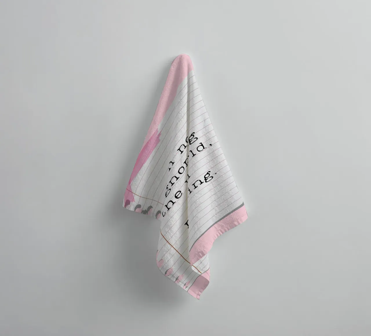 Not Ignoring the World I'm Reading Poster towel by vintagepod