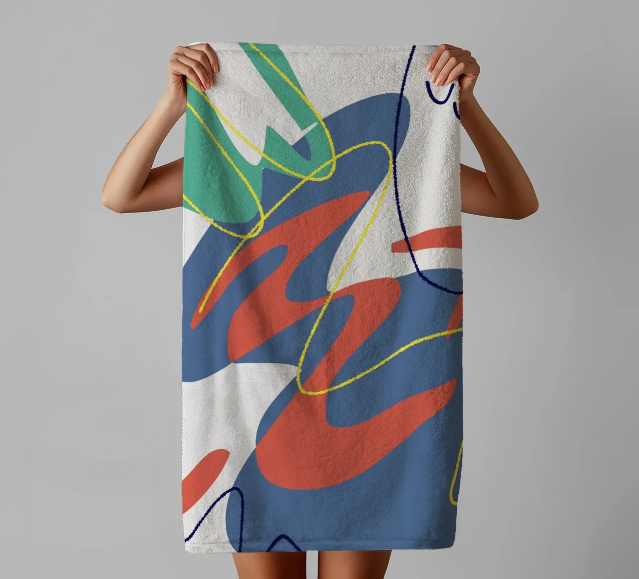 Tri color mash up 04 towel by Little Dean