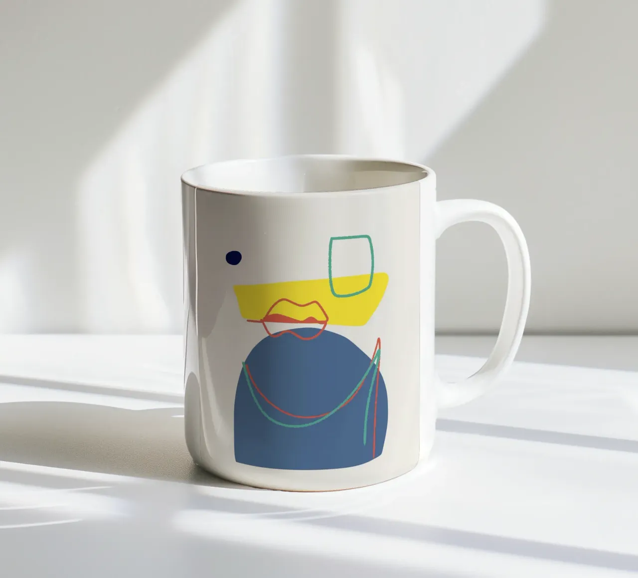 Mash up tricolore 05 tazza in ceramica da Little Dean
