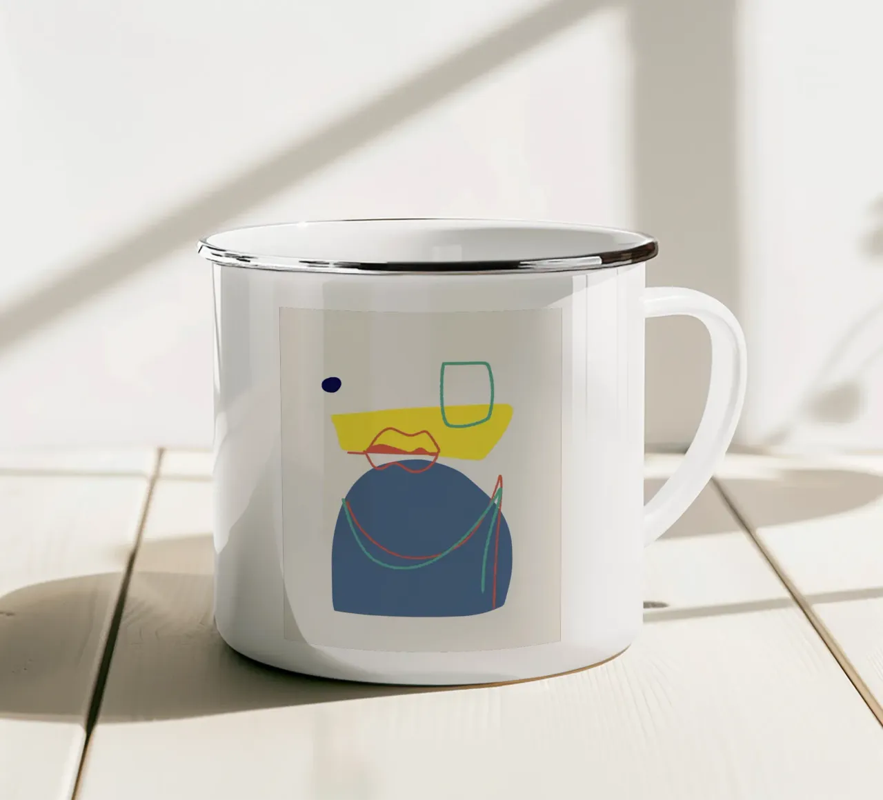 Mash up tricolore 05 tazza in smalto da Little Dean