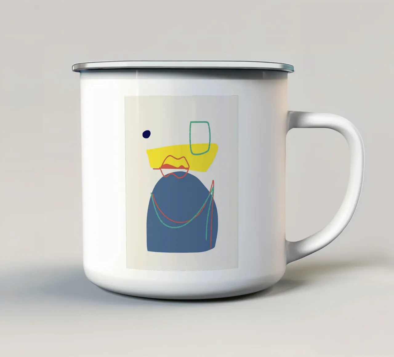 Mash up tricolore 05 tazza in smalto da Little Dean