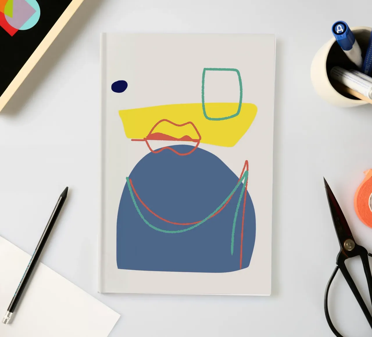 Tri color mash up 05 notebook by Little Dean