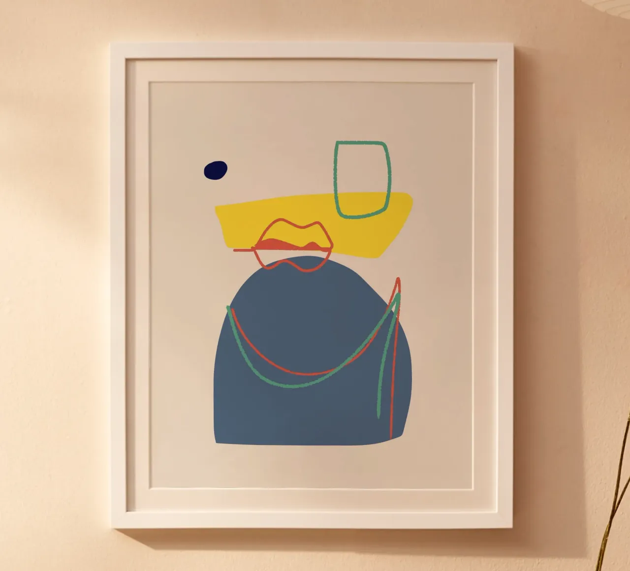Mash up tricolore 05 poster con telaio in plastica da Little Dean