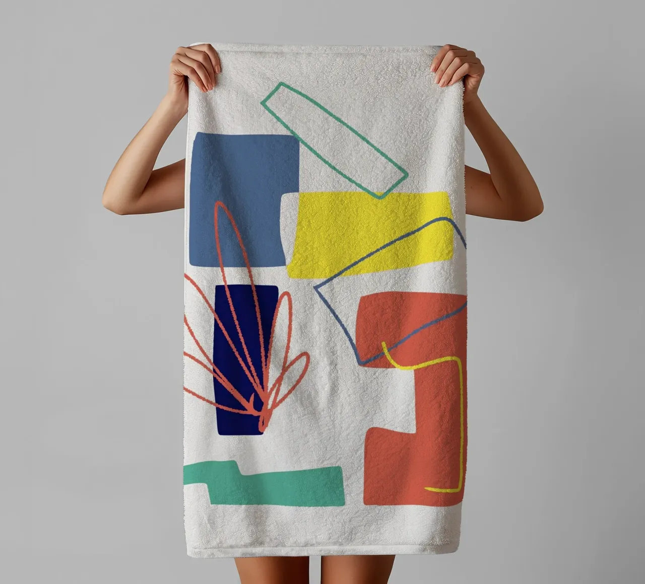 Tri color mash up 06 towel by Little Dean