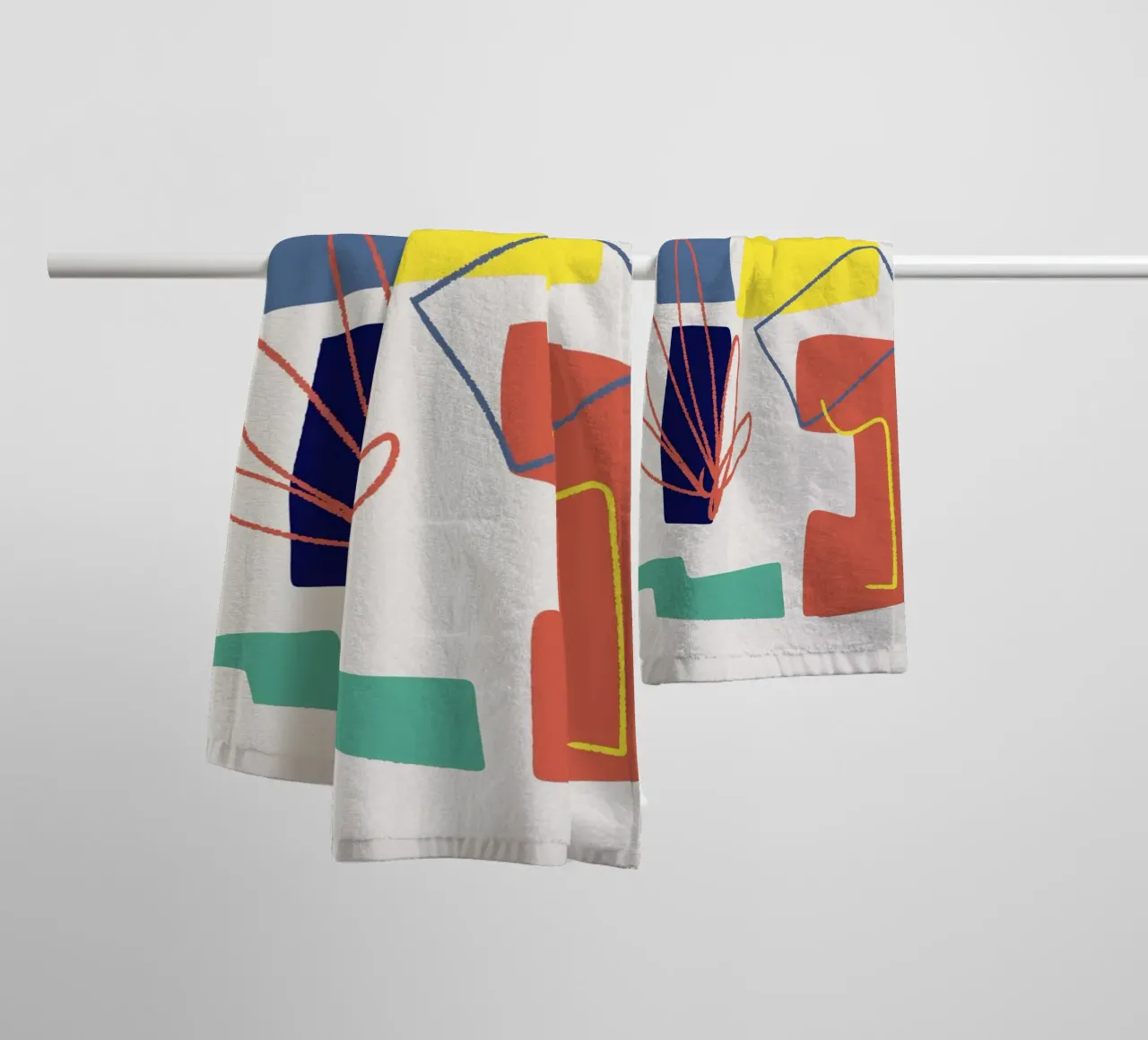 Tri color mash up 06 towel by Little Dean