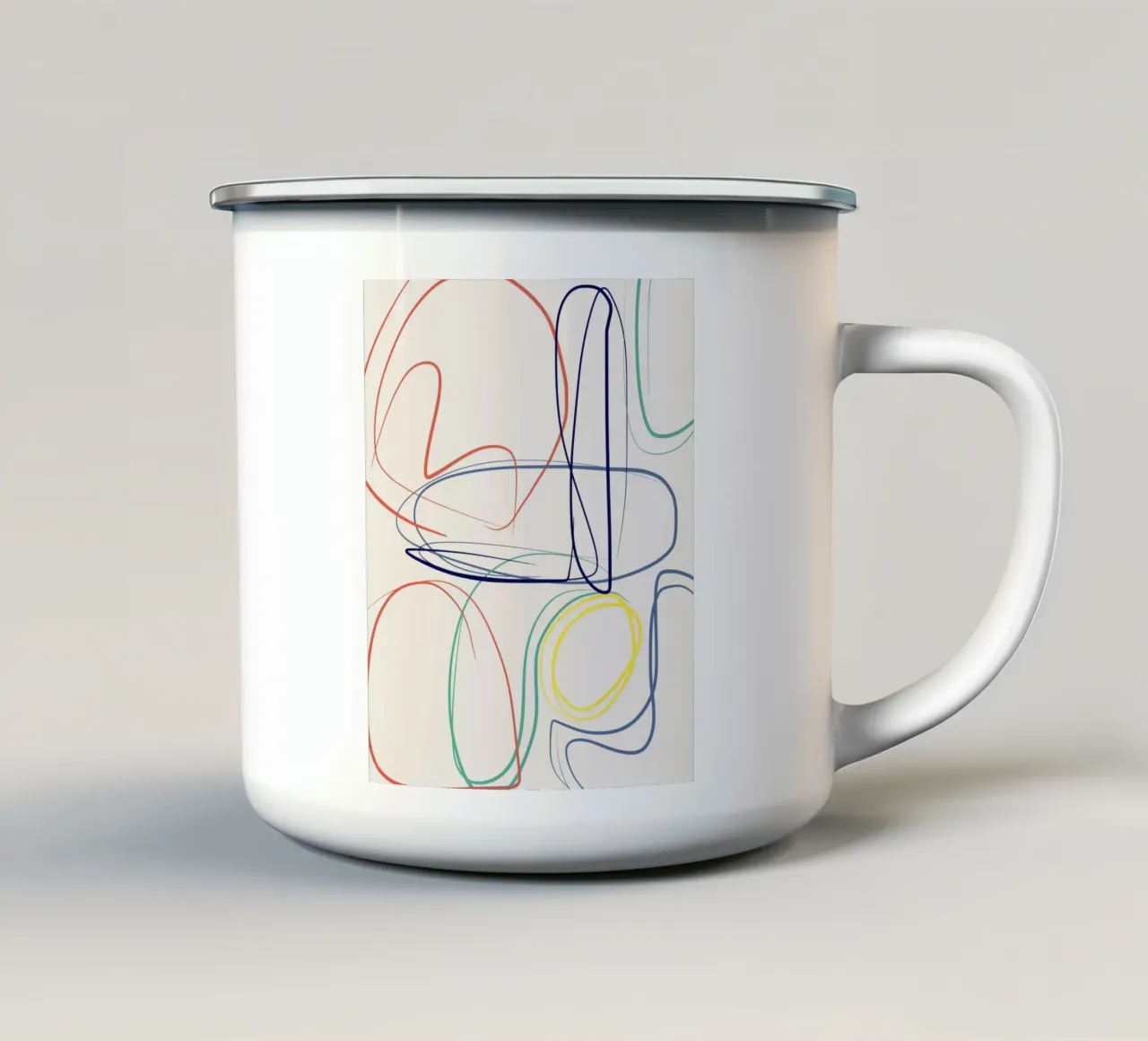 Mash up tricolore 07 tazza in smalto da Little Dean