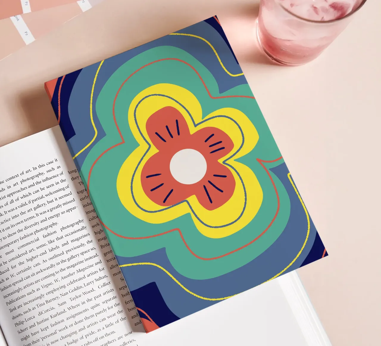 Tri color bloom notebook by Little Dean