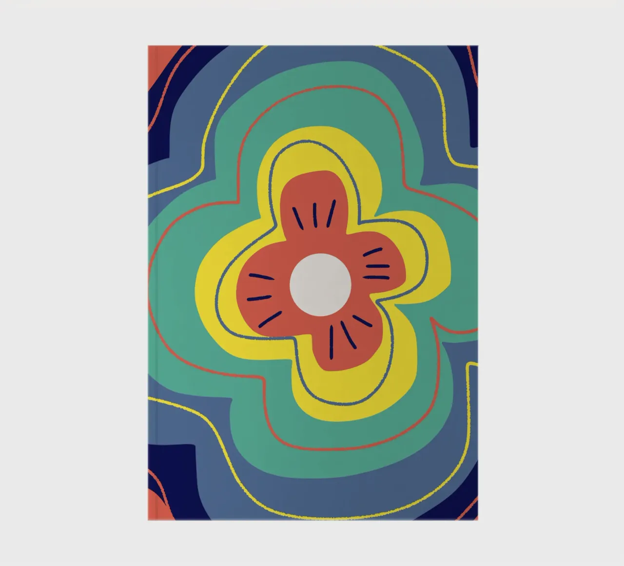 Tri color bloom notebook by Little Dean