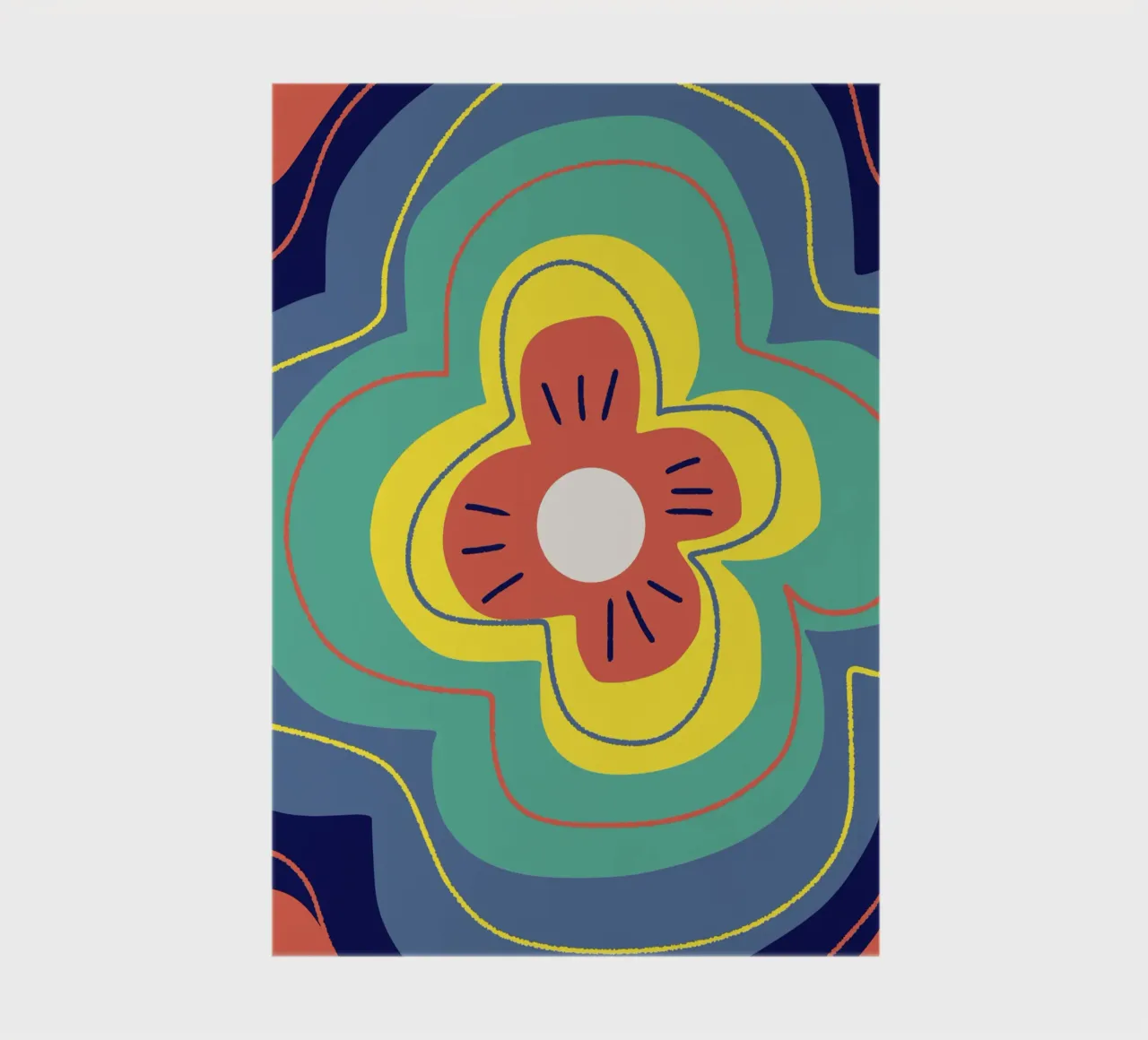 Tri color bloom notebook by Little Dean