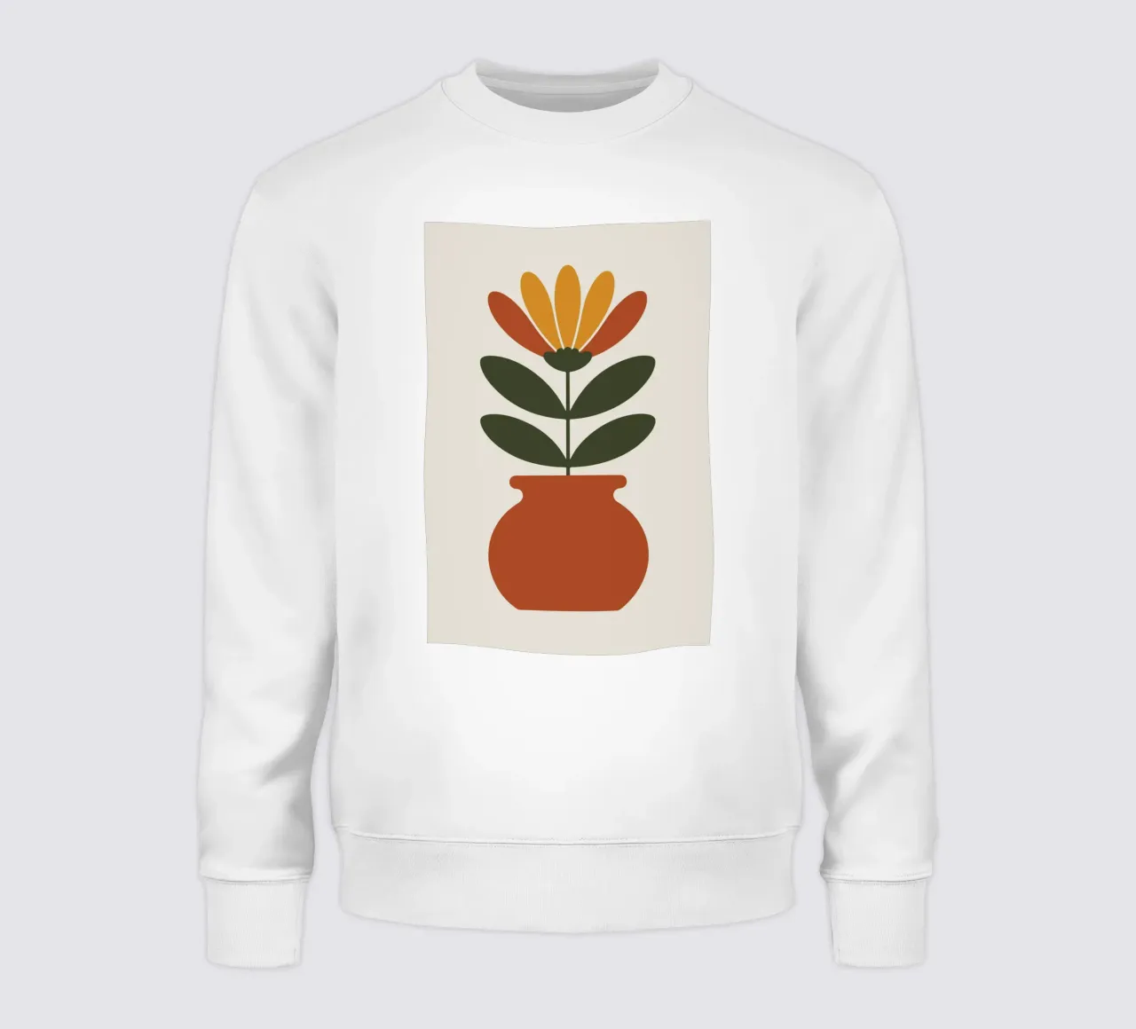 Retro pot with abstract bloom felpa da LisaArtes