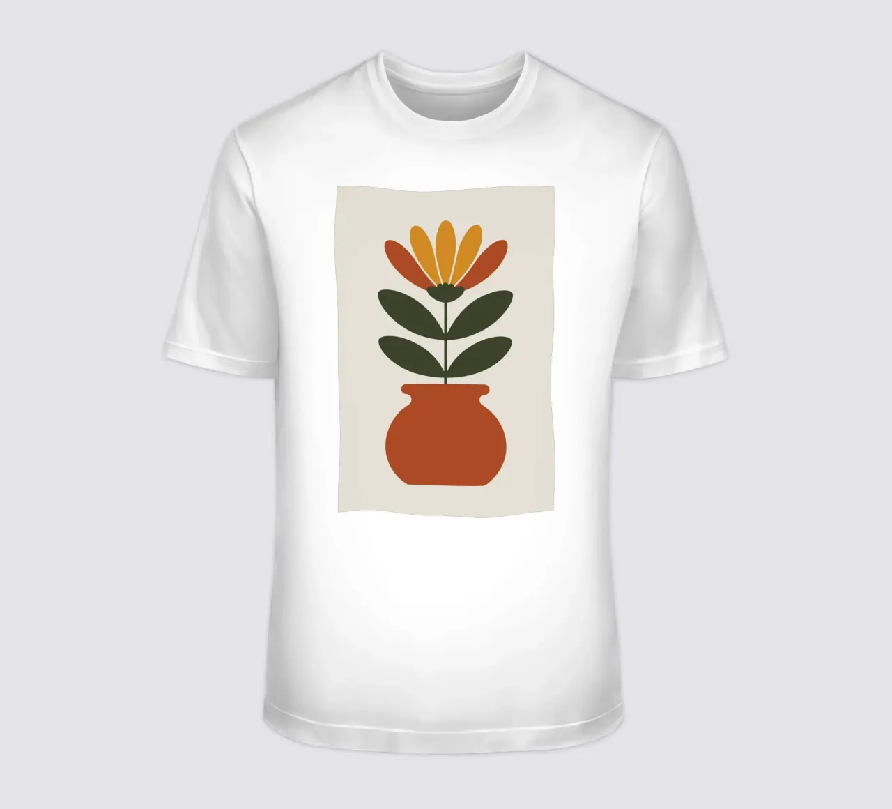 Retro pot with abstract bloom T-Shirt von LisaArtes