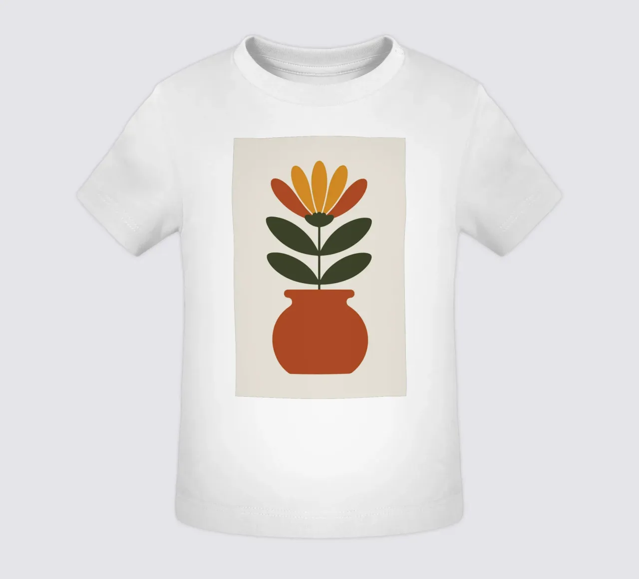 Retro pot with abstract bloom maglietta neonato da LisaArtes
