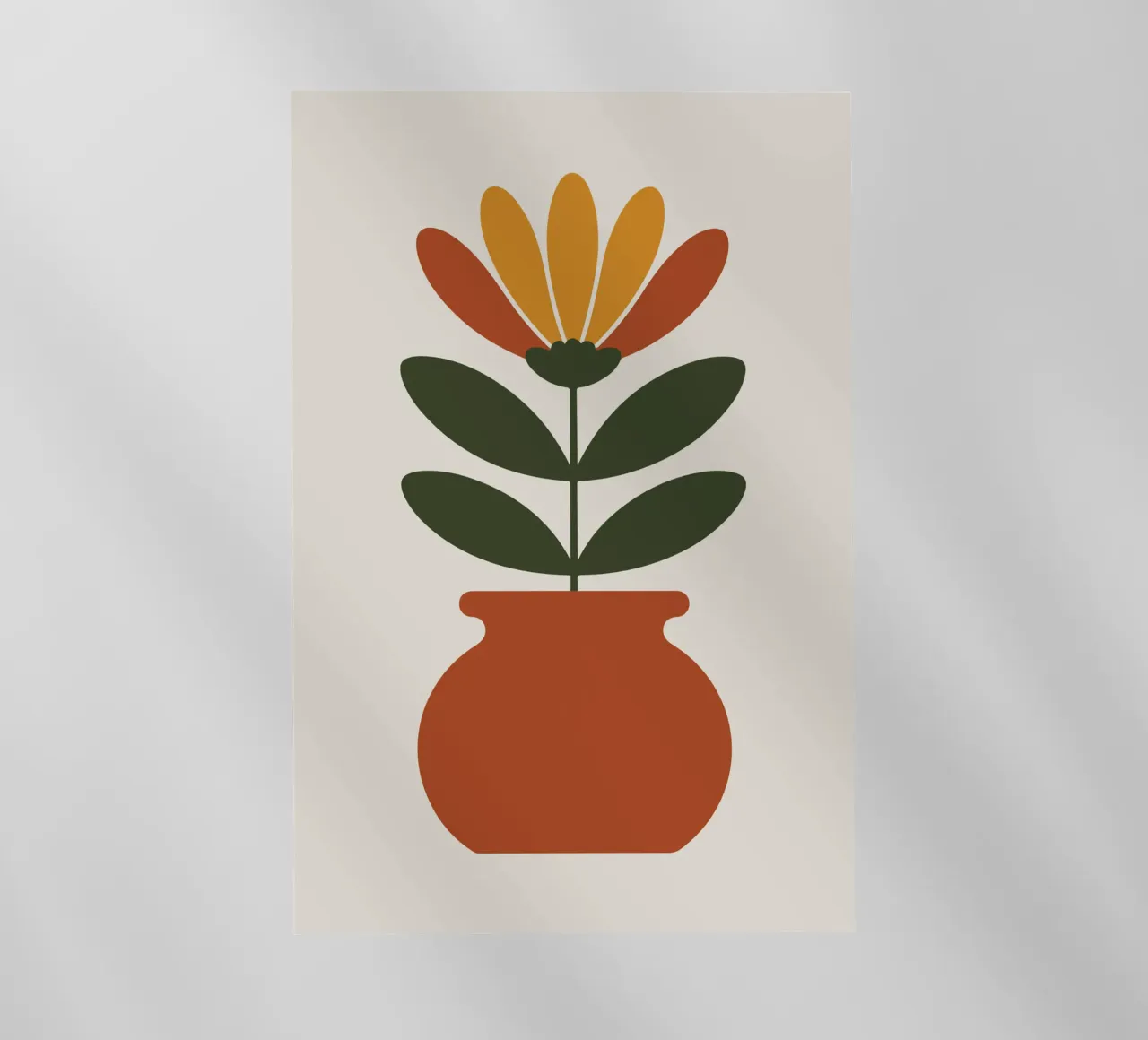 Retro pot with abstract bloom pellicola backlit da LisaArtes