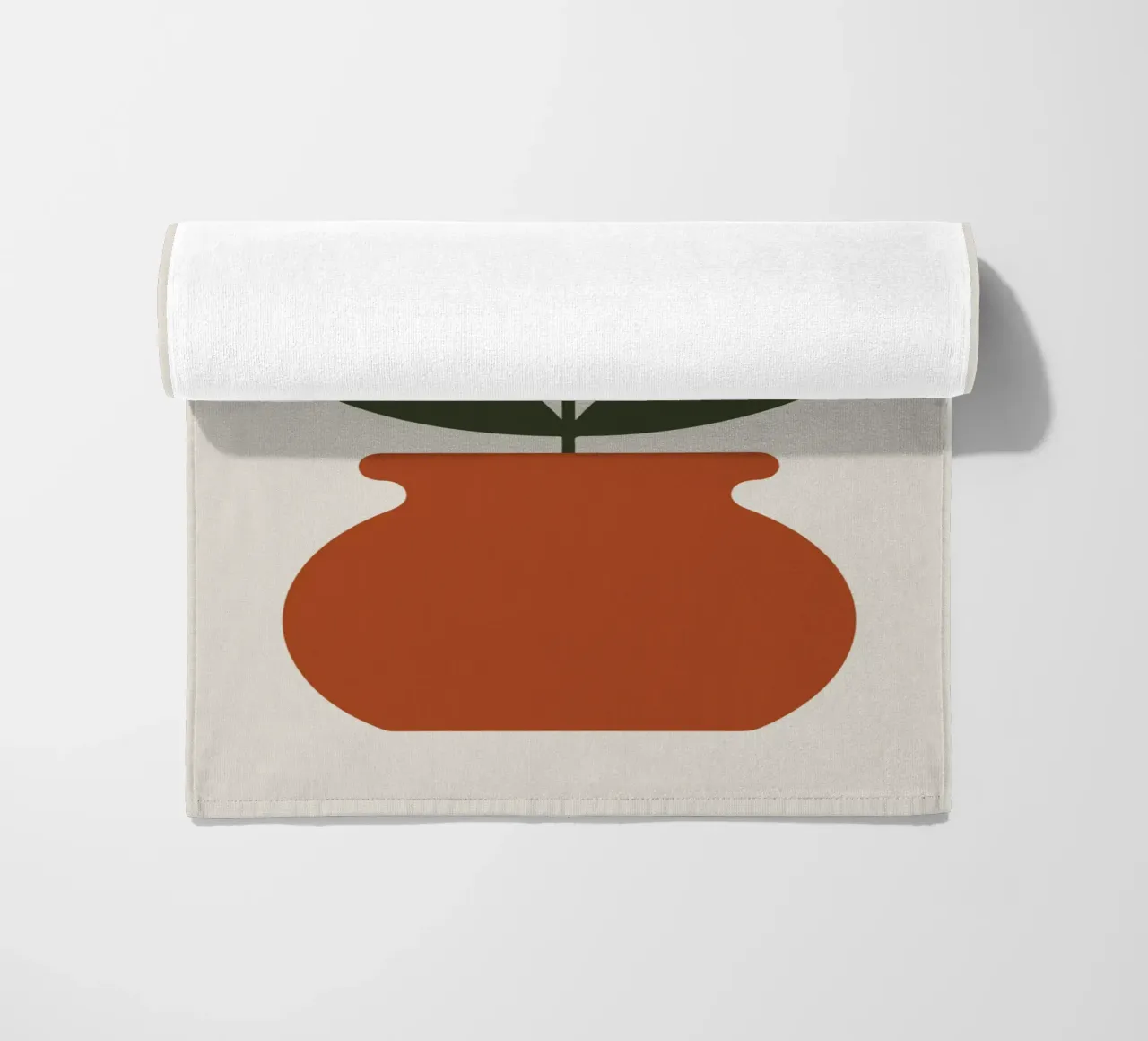 Retro pot with abstract bloom telo mare da LisaArtes