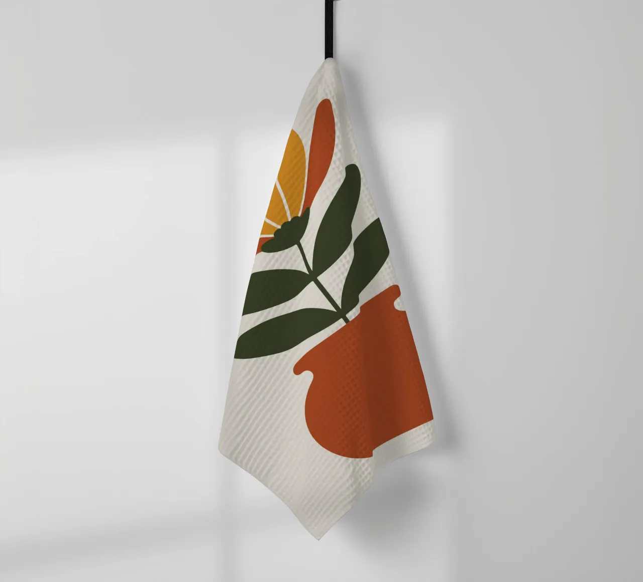 Retro pot with abstract bloom torchon de LisaArtes