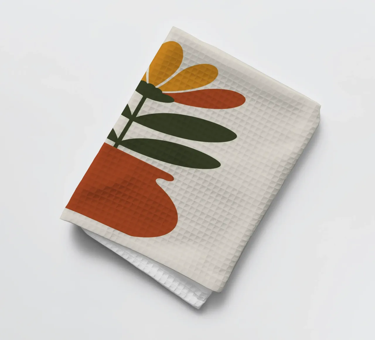 Retro pot with abstract bloom torchon de LisaArtes