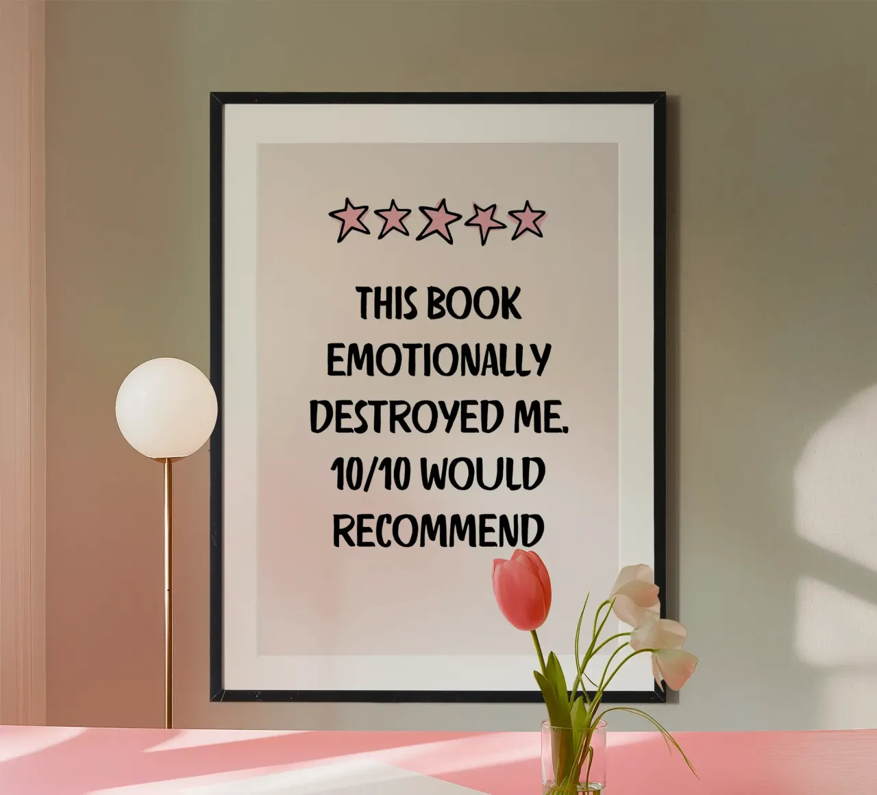 Questo libro mi ha distrutto emotivamente Poster poster con telaio in plastica da vintagepod