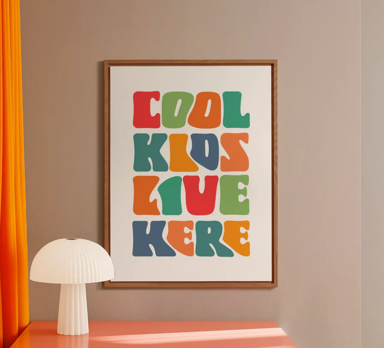 Cool kids live here Alu-Dibond von PinkCandyWalls