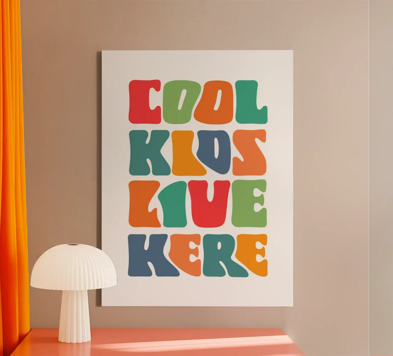 Cool kids live here tela con Cornice a cassetta da PinkCandyWalls