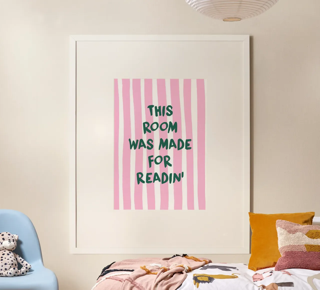 Questa stanza è fatta per leggere poster con telaio in plastica da vintagepod