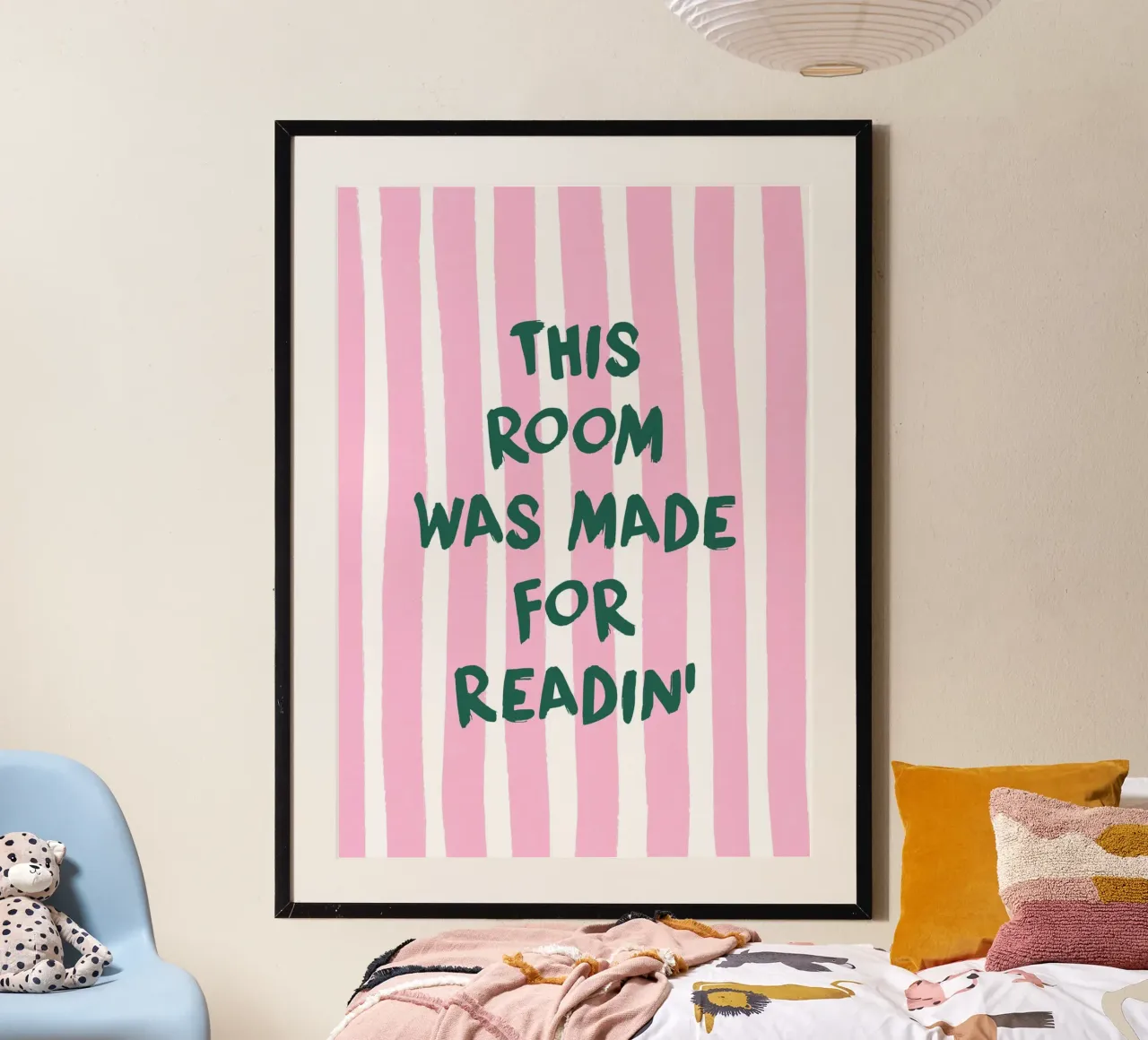 Questa stanza è fatta per leggere poster con telaio in plastica da vintagepod
