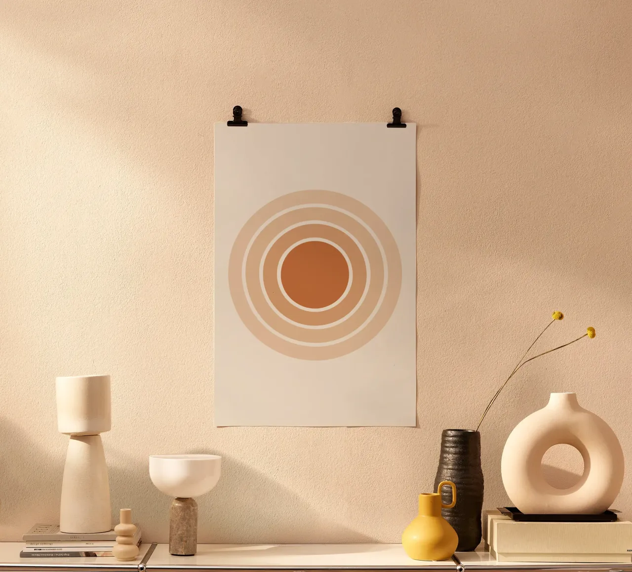 Ripple Rings poster con telaio in plastica da LisaArtes