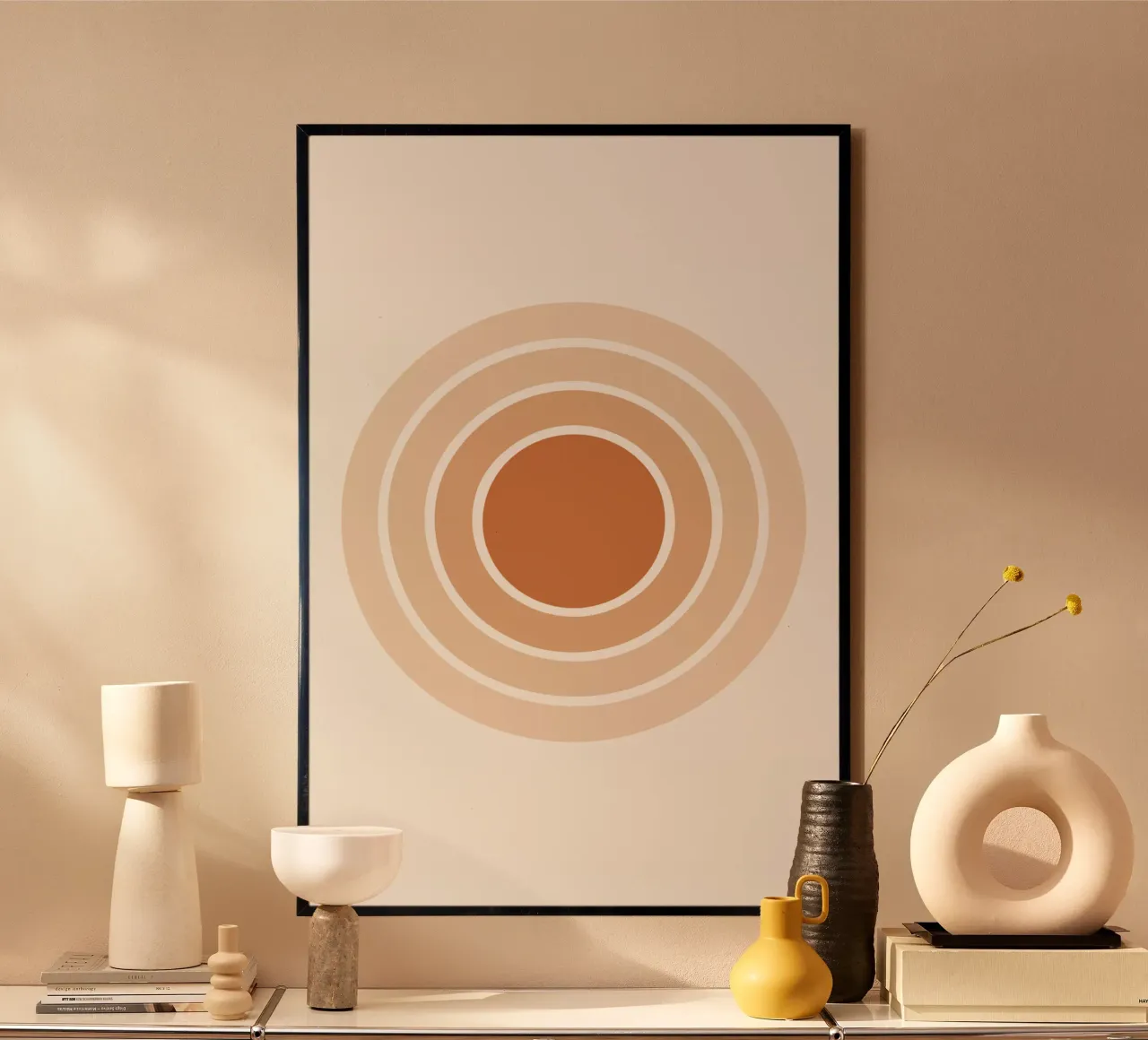 Ripple Rings poster con telaio in plastica da LisaArtes