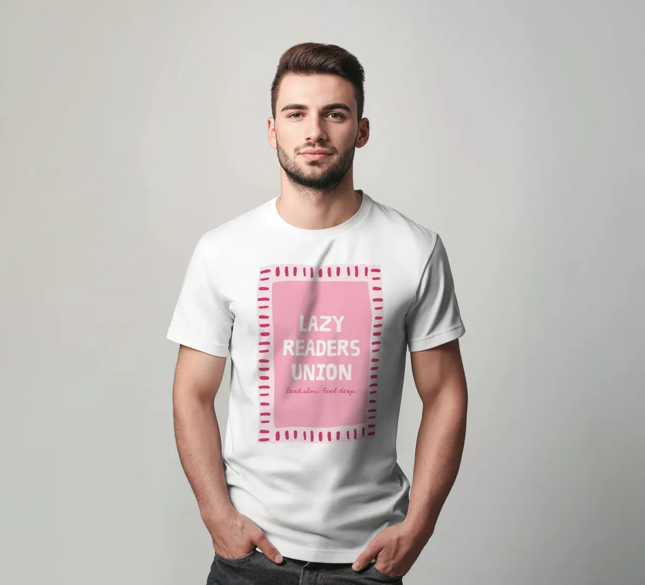 Lazy Readers Union Read Slow Feel Deep t-shirt by vintagepod