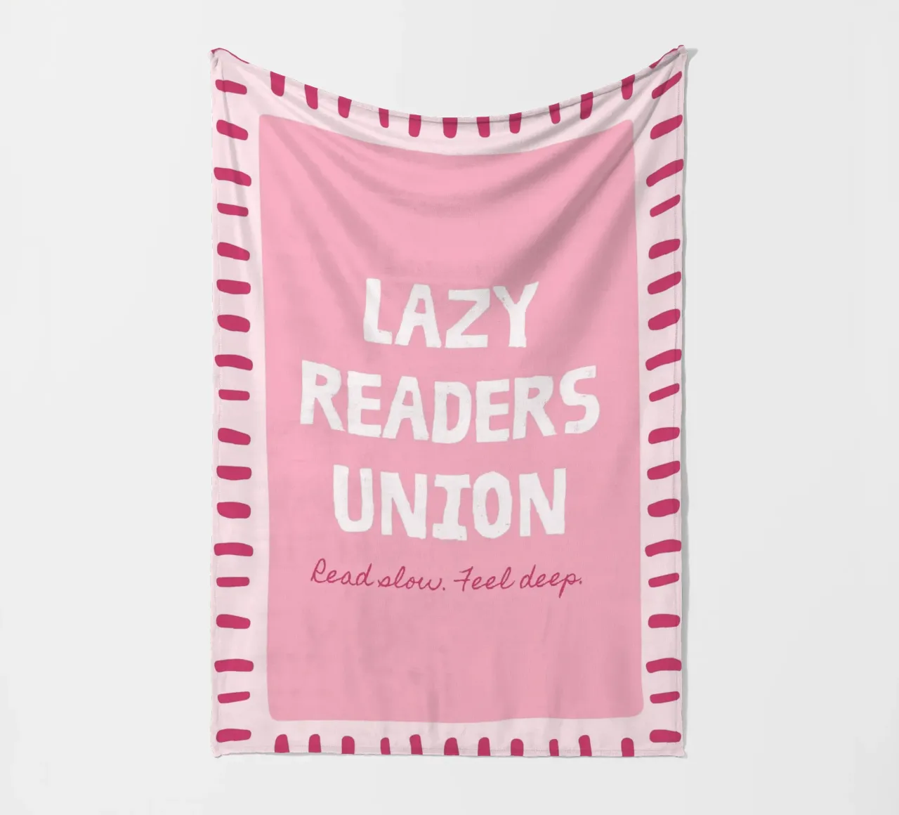 Lazy Readers Union Read Slow Feel Deep fleece blanket by vintagepod