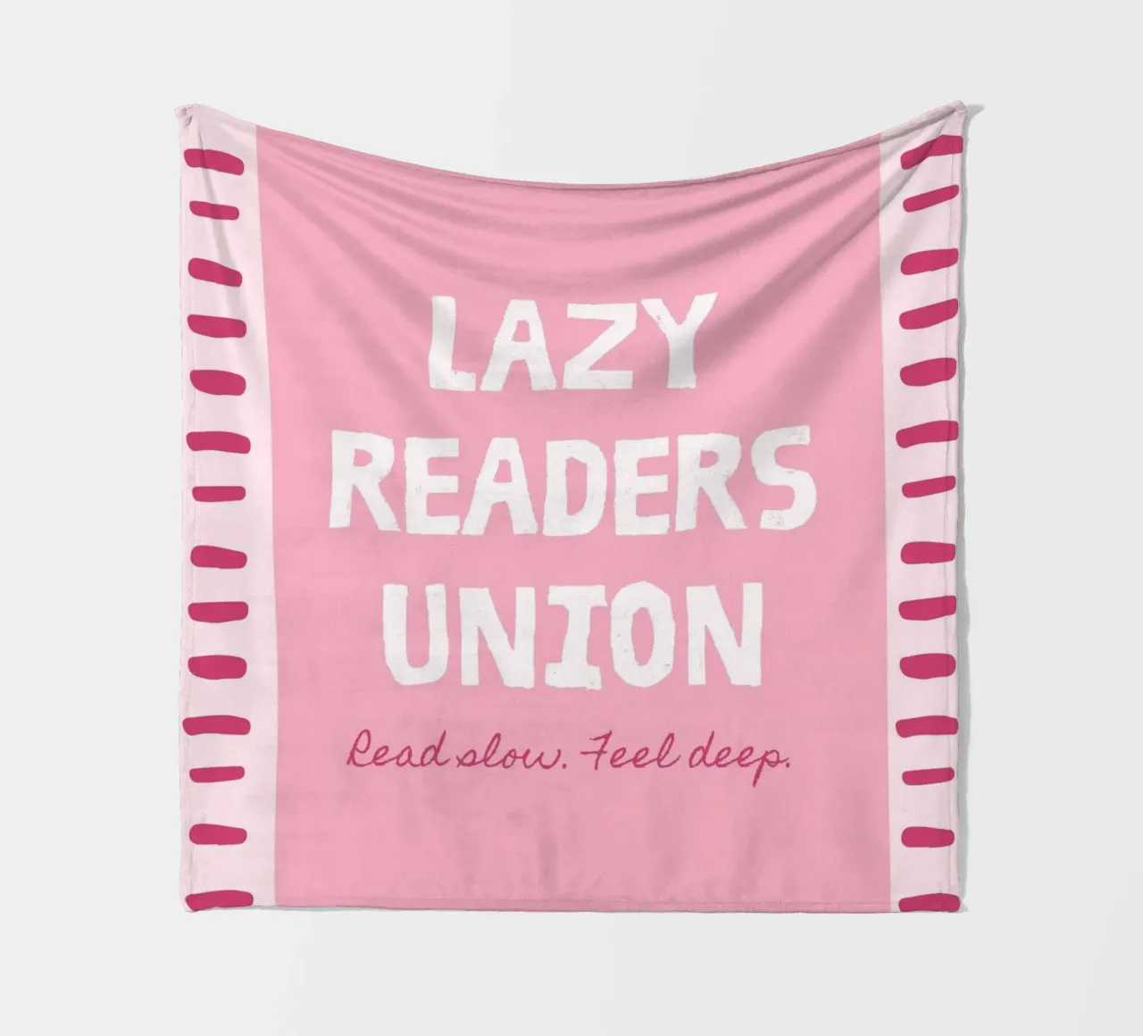 Lazy Readers Union Read Slow Feel Deep fleece blanket by vintagepod