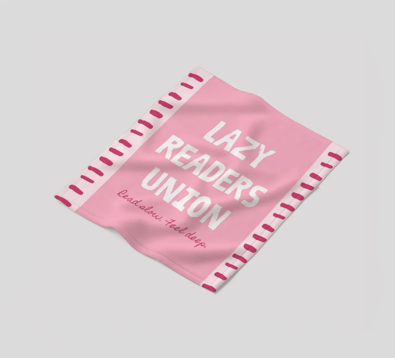 Lazy Readers Union Read Slow Feel Deep fleece blanket by vintagepod