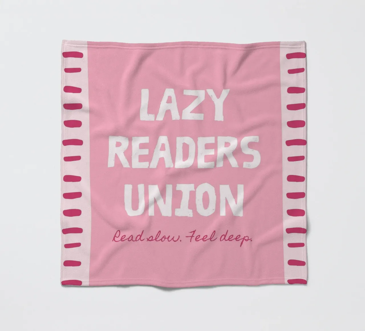 Lazy Readers Union Read Slow Feel Deep fleece blanket by vintagepod