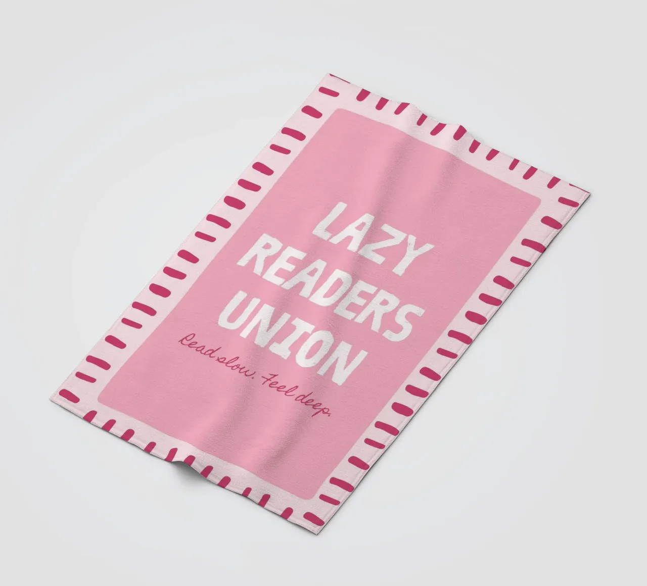 Lazy Readers Union Read Slow Feel Deep fleece blanket by vintagepod