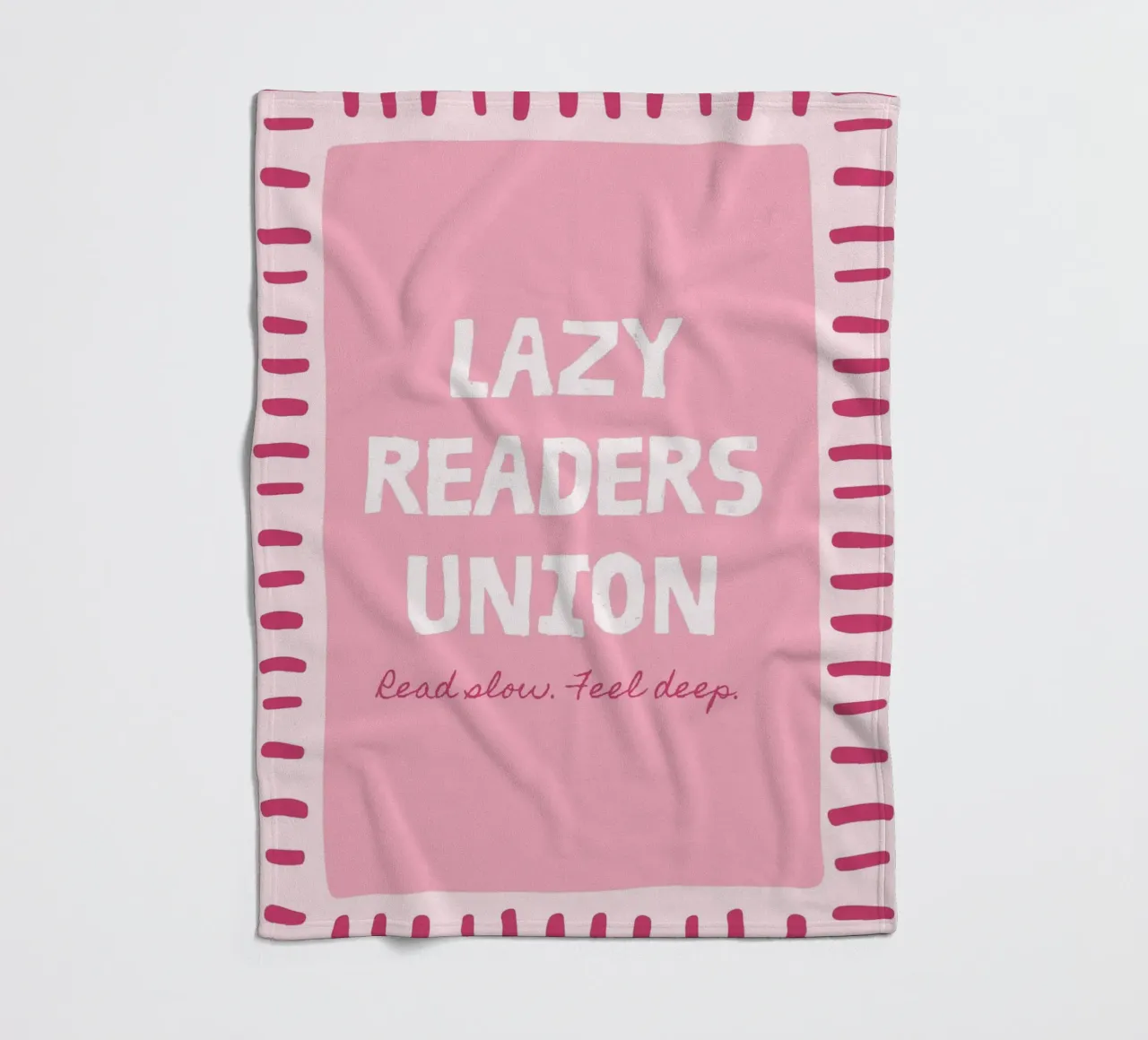 Lazy Readers Union Read Slow Feel Deep fleece blanket by vintagepod