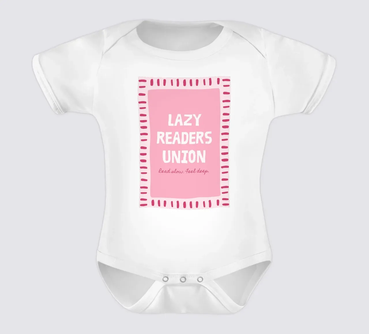 Lazy Readers Union Read Slow Feel Deep short-sleeve baby romper by vintagepod