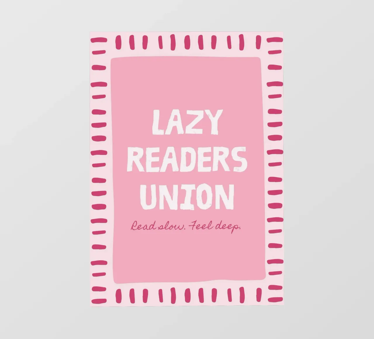 Lazy Readers Union Read Slow Feel Deep pvc cover by vintagepod