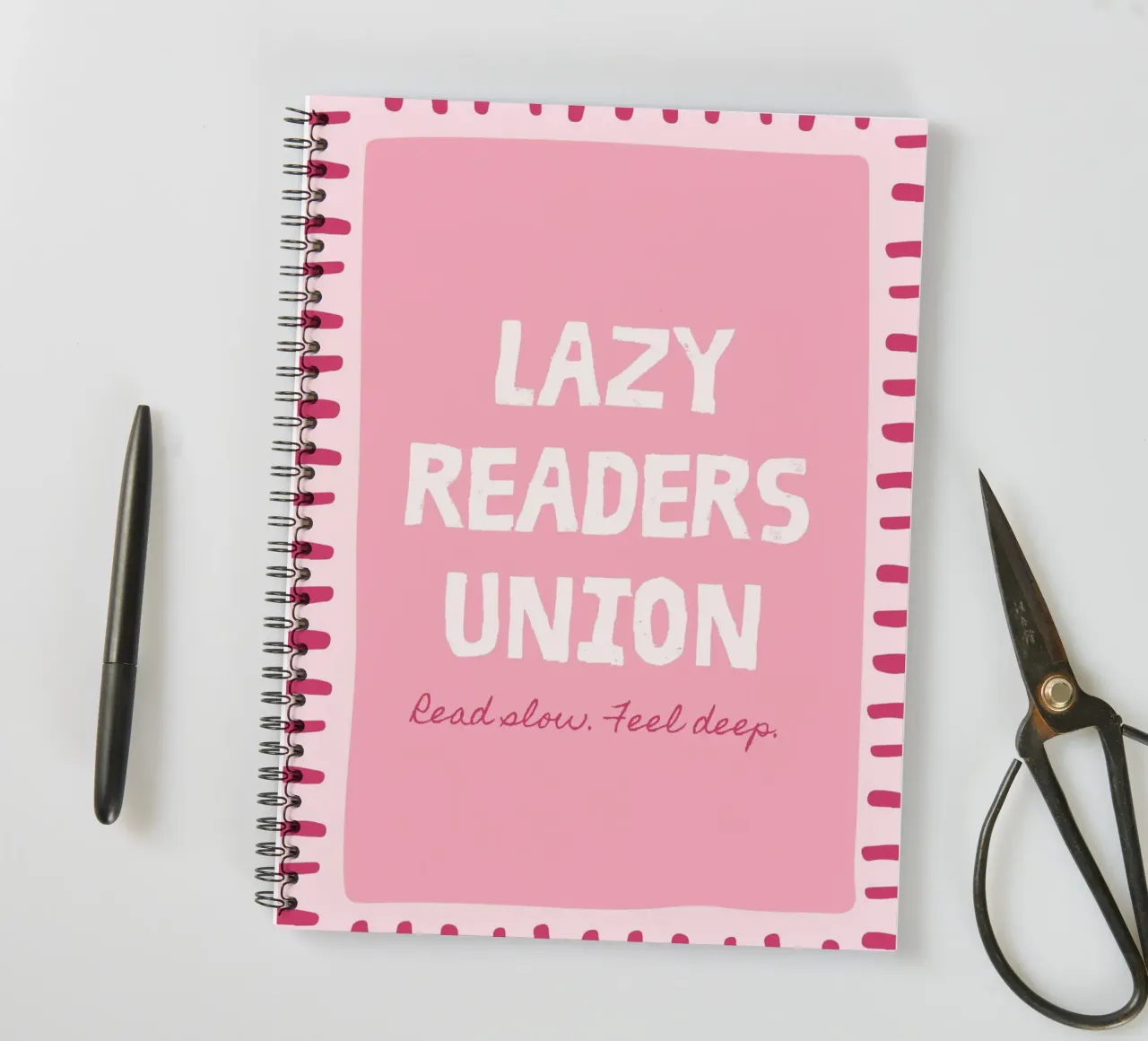 Lazy Readers Union Read Slow Feel Deep spiral notebook by vintagepod