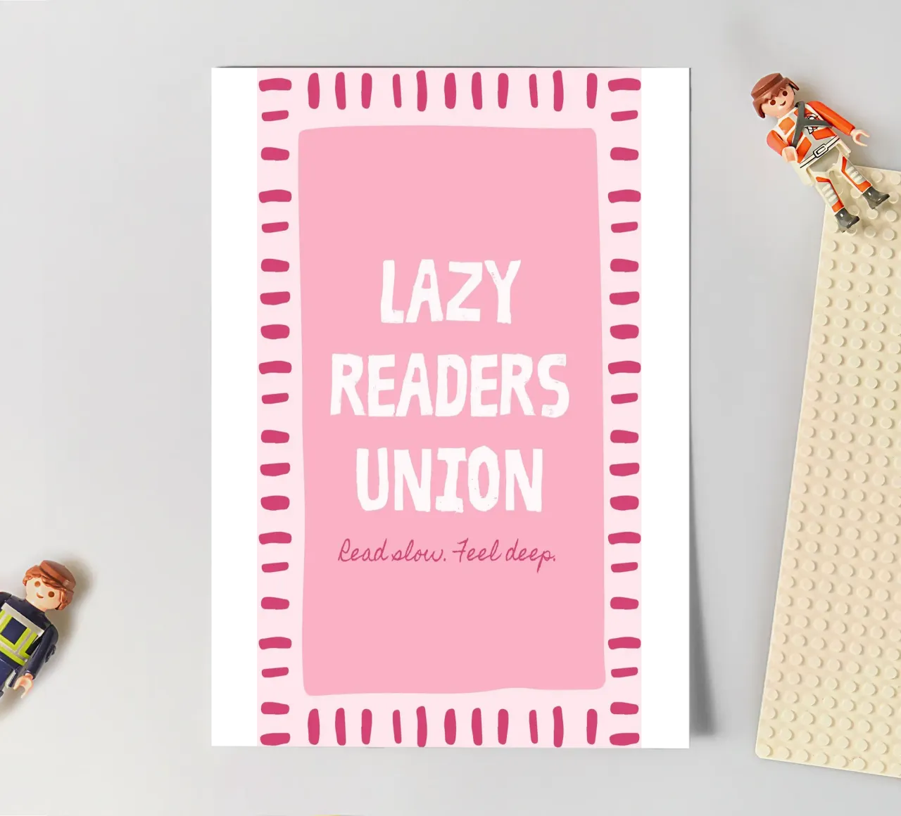 Lazy Readers Union Read Slow Feel Deep sticker sheet by vintagepod