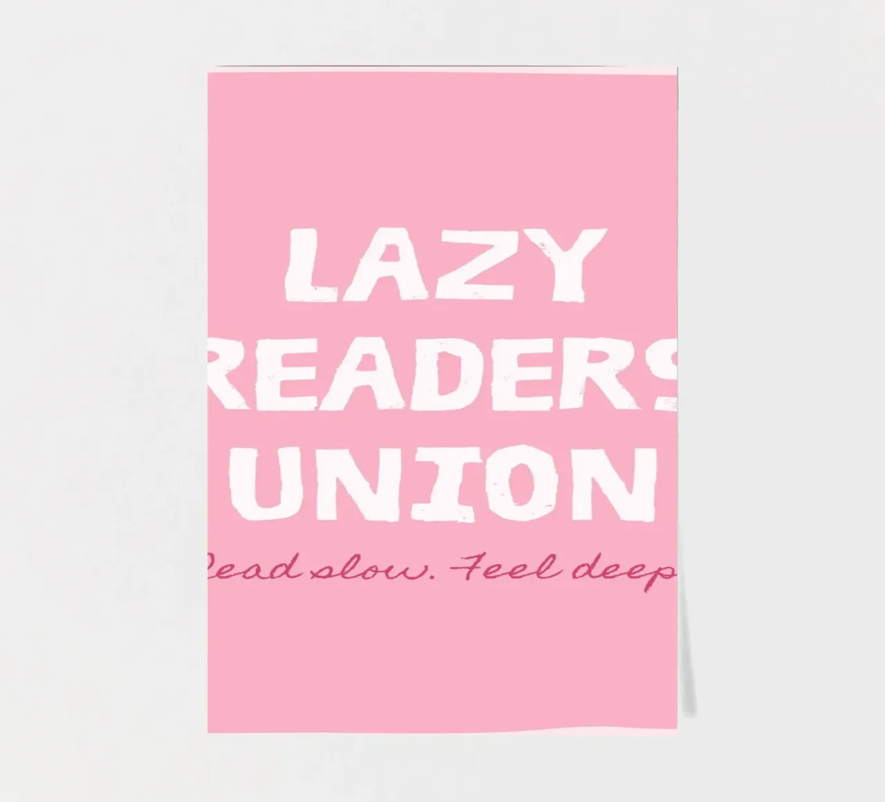 Lazy Readers Union Read Slow Feel Deep sticker sheet by vintagepod