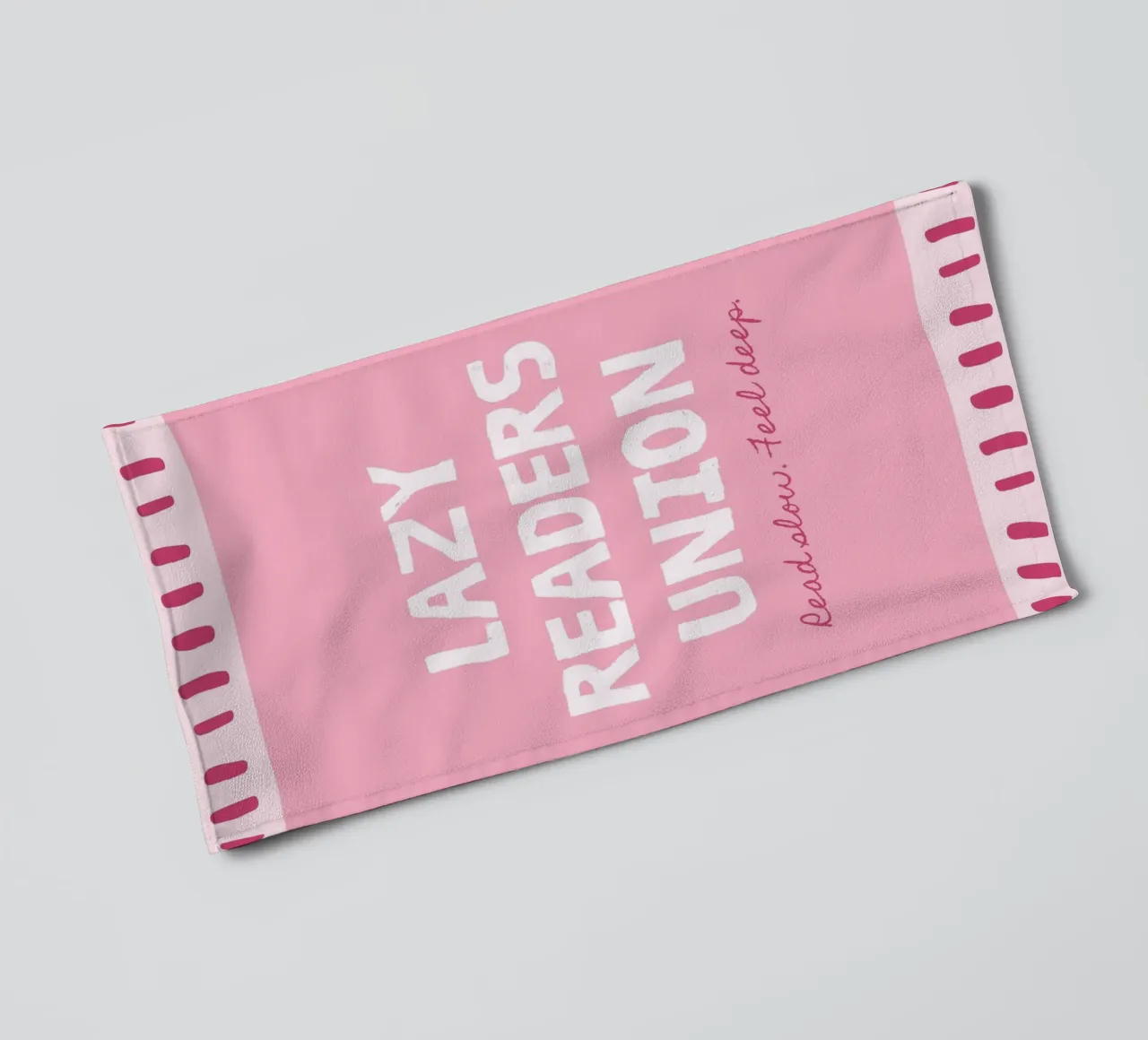 Lazy Readers Union Read Slow Feel Deep towel by vintagepod