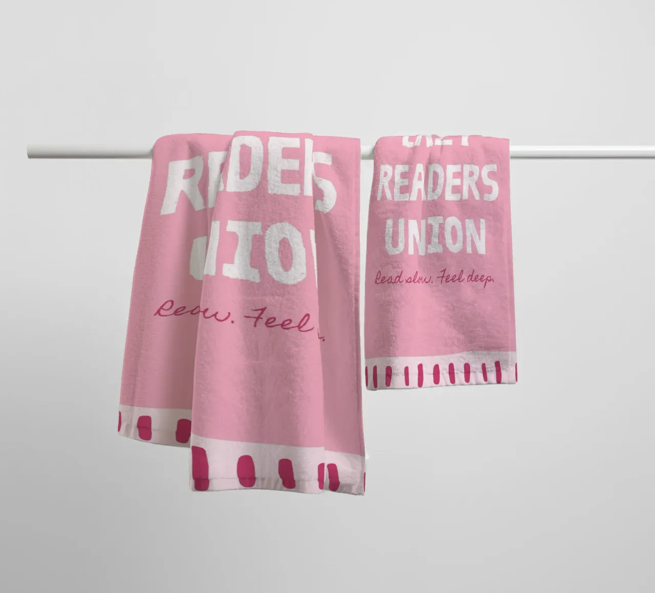 Lazy Readers Union Read Slow Feel Deep towel by vintagepod
