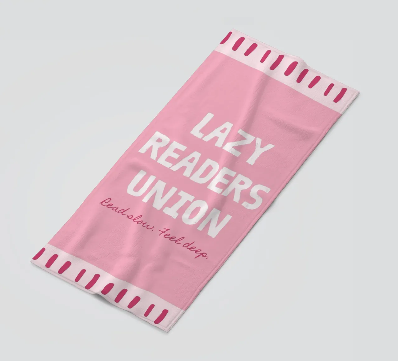 Lazy Readers Union Read Slow Feel Deep beach towel by vintagepod
