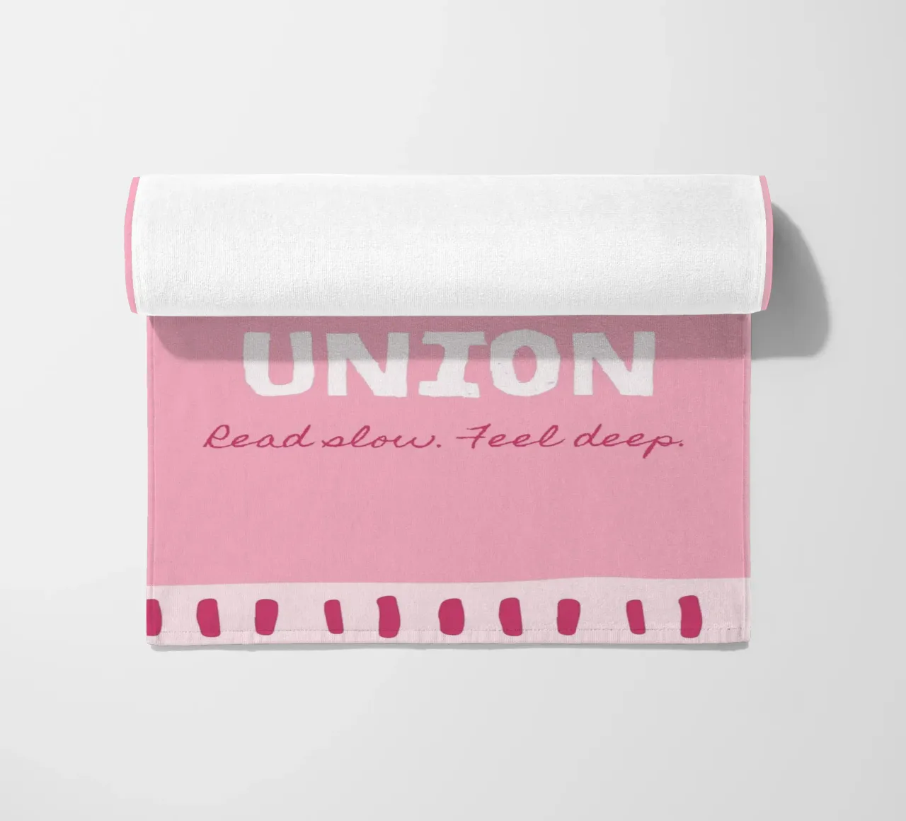 Lazy Readers Union Read Slow Feel Deep beach towel by vintagepod