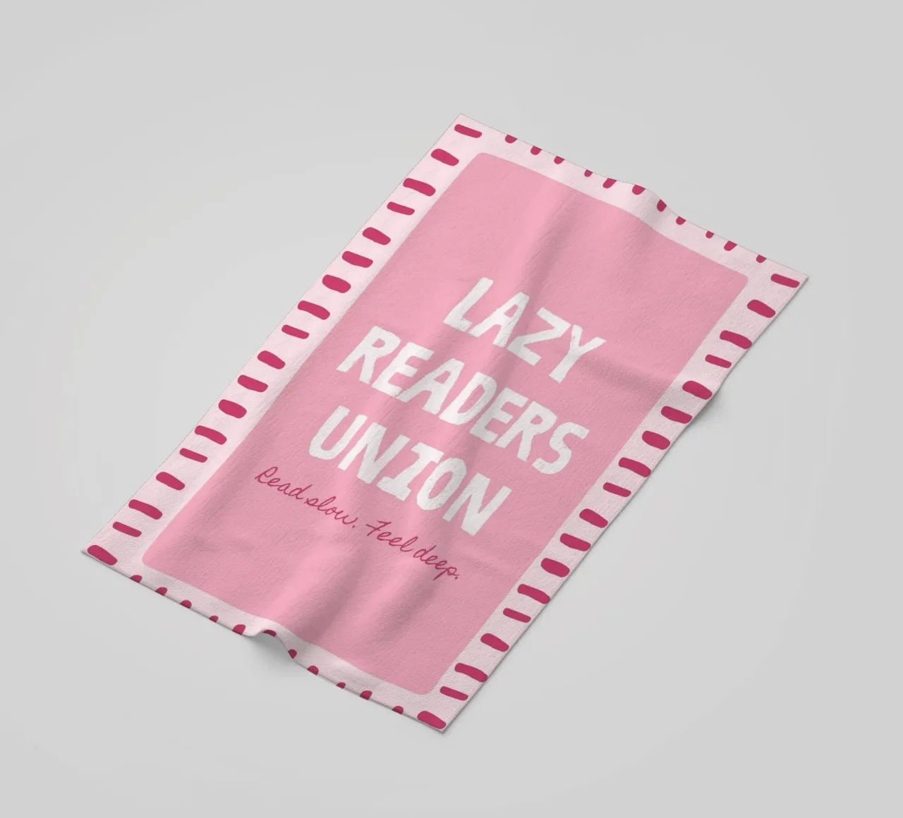 Lazy Readers Union Read Slow Feel Deep beach towel by vintagepod