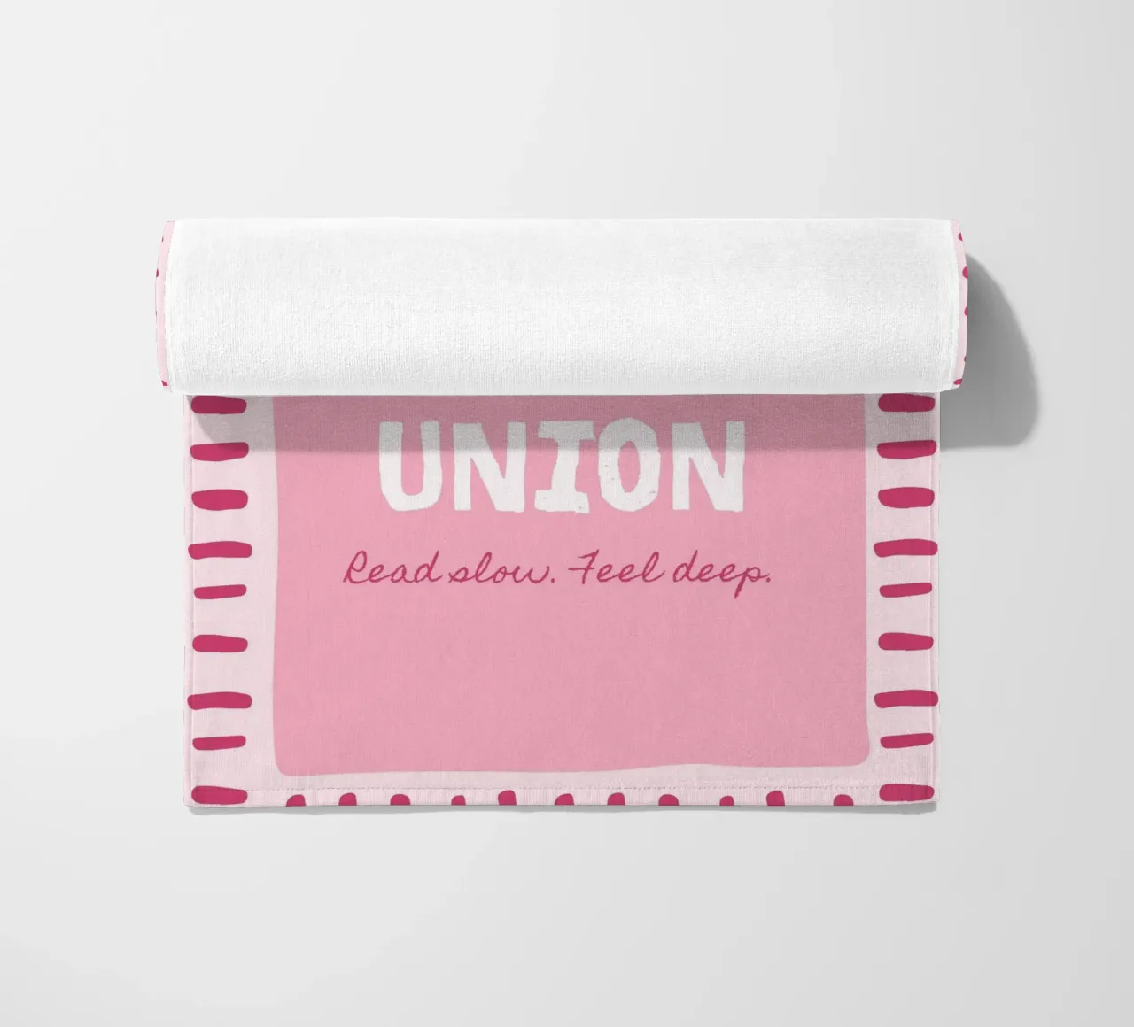 Lazy Readers Union Read Slow Feel Deep beach towel by vintagepod
