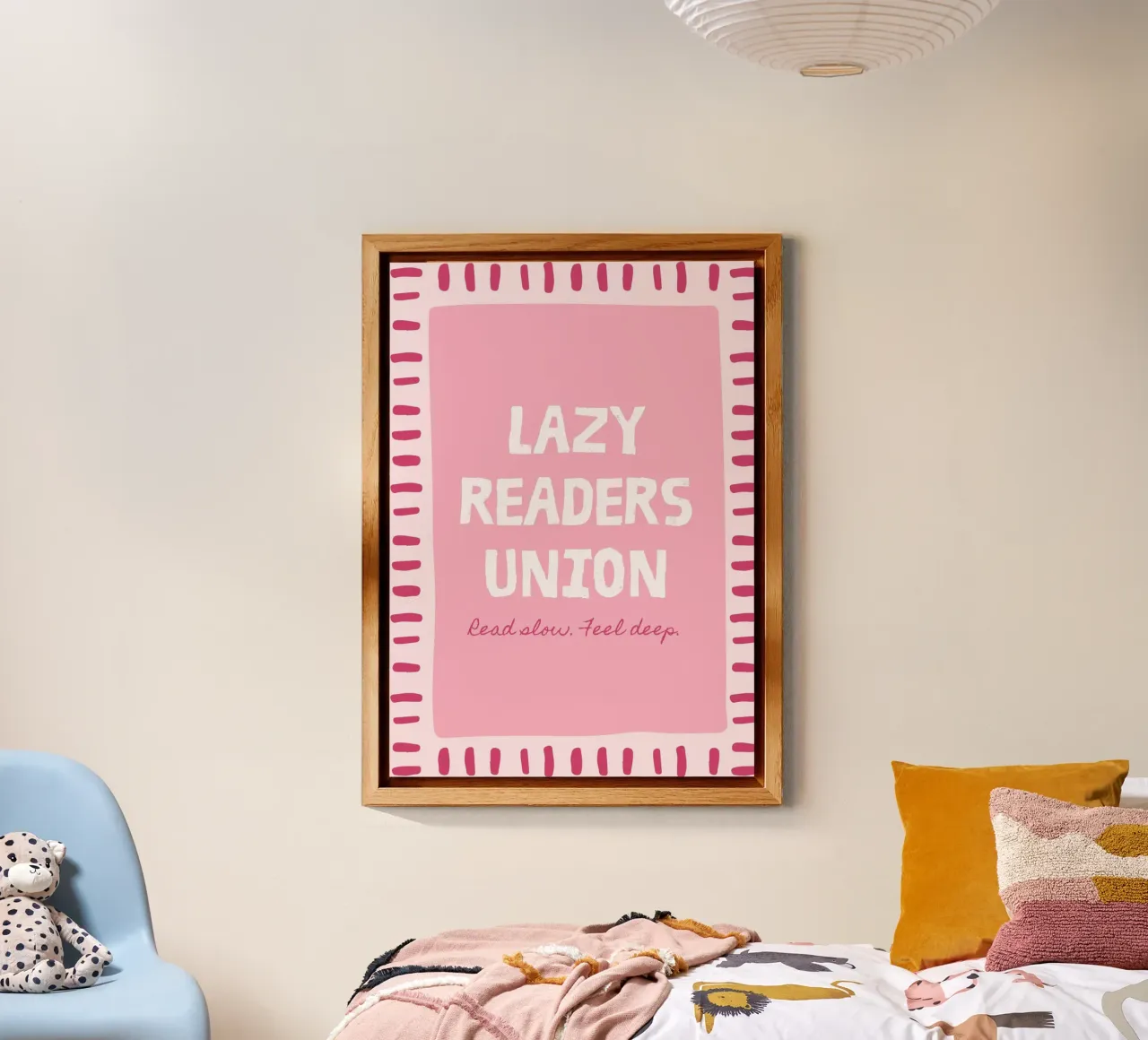 Lazy Readers Union Read Slow Feel Deep alu-dibond by vintagepod