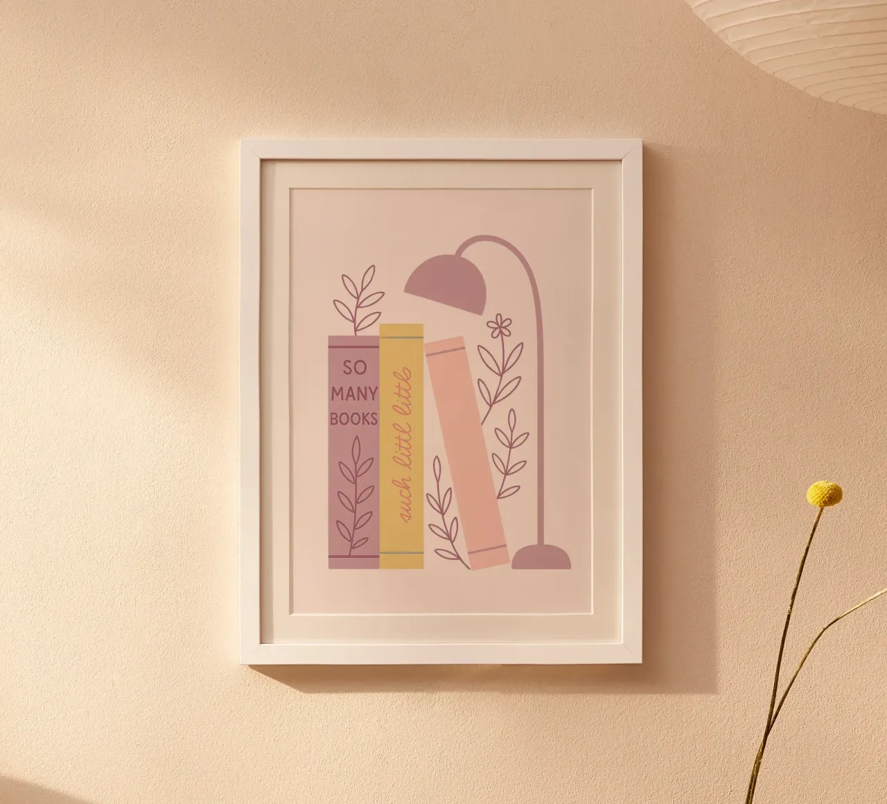 So Many Books Such Little Time Poster poster with plastic frame by vintagepod