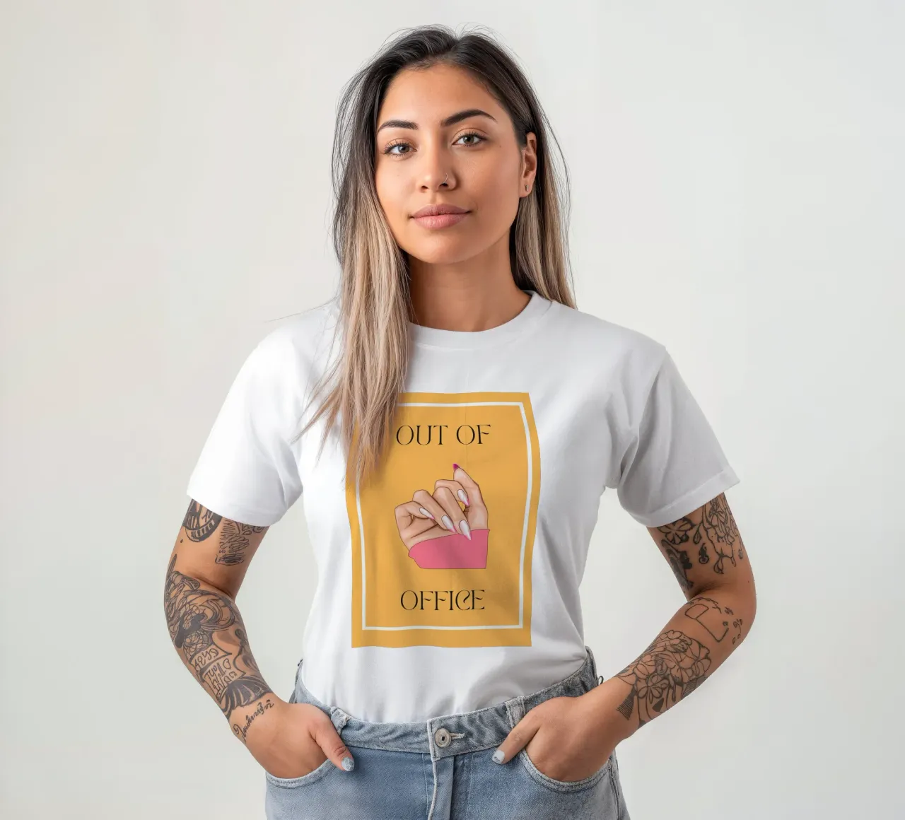 Out of Office | Digital Art | Print | Fun | Contemporary t-shirt da PrintCessStudio