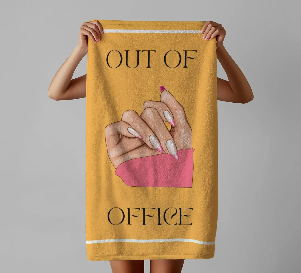 Out of Office | Digital Art | Print | Fun | Contemporary asciugamano da bagno da PrintCessStudio
